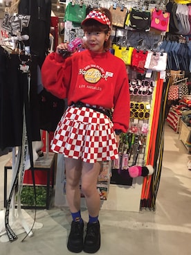 「サンバイザー」｜みきてぃ。さん（レディース・168cm）の秋コーディネート