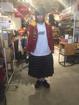 「セーラースタジャン」｜みきてぃ。さん（レディース・168cm）の冬コーディネート