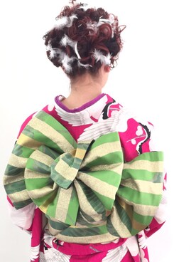 「帯」｜「アイテム（その他）」を使った、みきてぃ。さん（レディース・168cm）の冬コーディネート