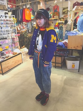 「セーラースタジャン」｜みきてぃ。さん（レディース・168cm）の冬コーディネート