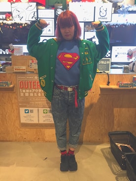「セーラースタジャン」｜みきてぃ。さん（レディース・166cm）の秋コーディネート