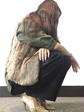 「anap mimpi（アナップミンピ）のアイテム（その他アウター）」を使った、り☆ささん（レディース・156cm）の秋コーディネート