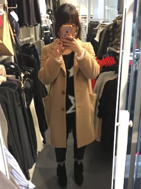 「ベージュコート」｜「アイテム（その他）」を使った、り☆ささん（レディース・156cm）の秋コーディネート