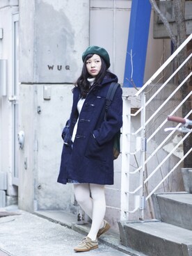 「Ralph Lauren」｜「アイテム（ダッフルコート）」を使った、ALLMYLOVINGさん（レディース・155cm）の冬コーディネート