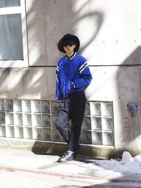 「Ralph Lauren」｜「アイテム（ブルゾン）」を使った、ALLMYLOVINGさん（メンズ・172cm）の冬コーディネート