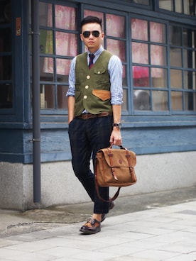 「McVingのアイテム」を使った、jackchiuさん（メンズ・176cm）の秋コーディネート