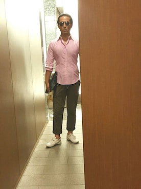 「PUMA（プーマ）のアイテム（スニーカー、ホワイト系）」を使った、Akinori Takashioさん（メンズ・174cm）の夏コーディネート