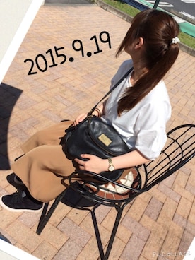「アクティブ」｜「アイテム（アナログ腕時計）」を使った、Ｙ.ayamenさん（レディース・155cm）の秋コーディネート