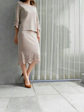 「ニットアップ」｜HARYUプレスさん（レディース・167cm）の秋コーディネート