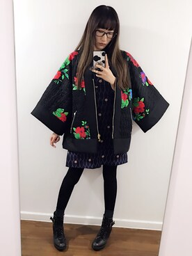 「KENZO」｜「アイテム（ワンピース/ドレス）」を使った、阿萤-Hotaruさん（レディース・165cm）の秋コーディネート