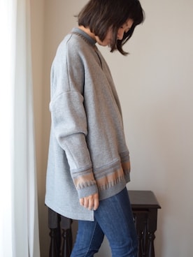 「mame（マメ）のアイテム（スウェット）」を使った、asamiさん（レディース・157cm）の夏コーディネート