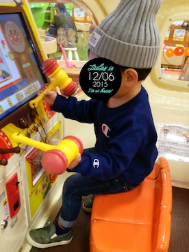 「babyGAP（babyGAP）のアイテム（シューズ）」を使った、Sooooさん（キッズ・100cm）の冬コーディネート