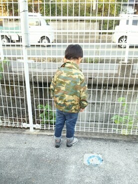 「babyGAP（babyGAP）のアイテム（Denim pants、ブルー系）」を使った、Sooooさん（キッズ・100cm）の秋コーディネート