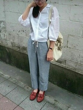 「PAR ICI」｜「アイテム（その他シューズ）」を使った、IZUKIさん（レディース・162cm）の春コーディネート