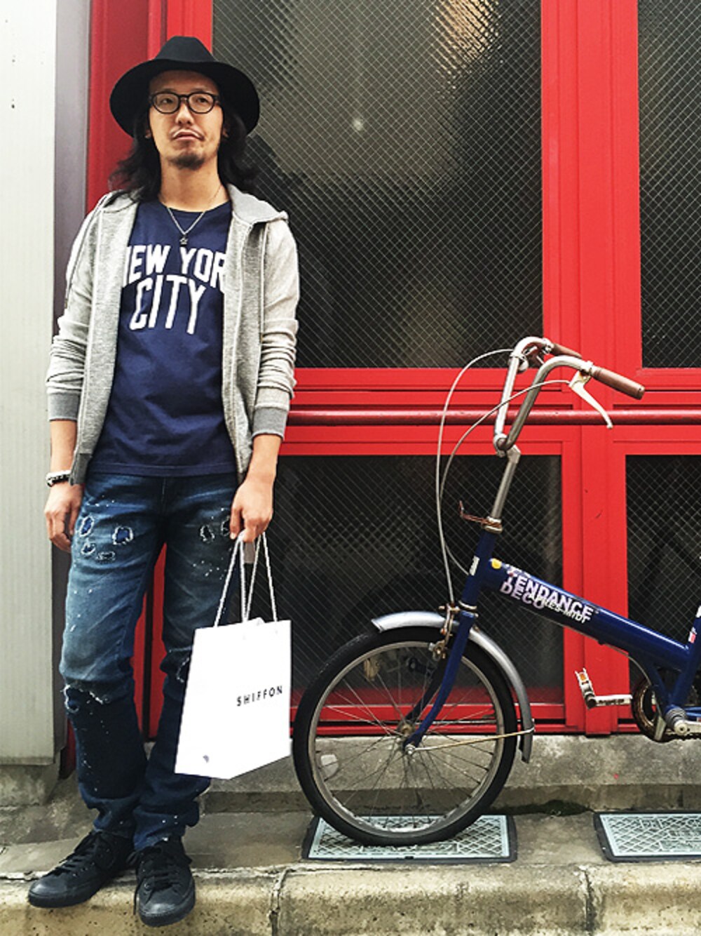 Satoshiさんの「NEW YORK CITY Tシャツ（1PIU1UGUALE3  RELAX ）」を使ったコーディネート