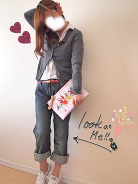 「Rubyrivet（ルビーリベット）のアイテム（トップス）」を使った、natsuさん（レディース・160cm）の春コーディネート