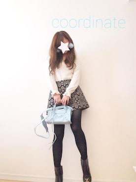 「Rubyrivet（ルビーリベット）のアイテム（パンツ）」を使った、natsuさん（レディース・160cm）の冬コーディネート
