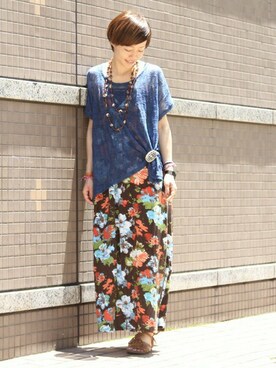 ebiharaさん（レディース・165cm）の夏コーディネート