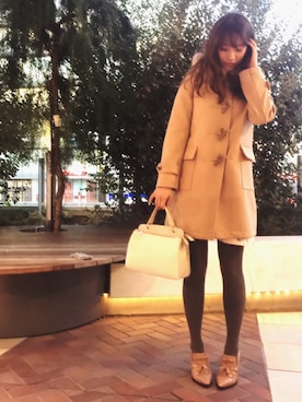 「アイテム（ブーティ）」を使った、立花 朋実さん（レディース・165cm・20代）の冬コーディネート