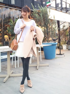 「アイテム（ブーティ）」を使った、立花 朋実さん（レディース・165cm・20代）の冬コーディネート