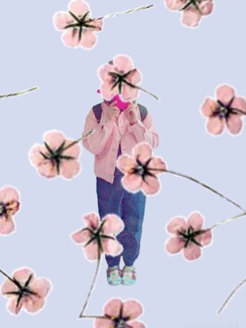 「寒い」｜「アイテム（サロペット/オーバーオール）」を使った、りっぺさんさん（レディース・155cm）の春コーディネート