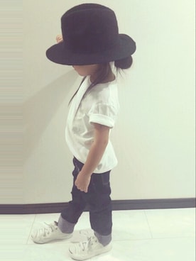 「ハットコーデ」｜NONさん（キッズ・100cm）の夏コーディネート