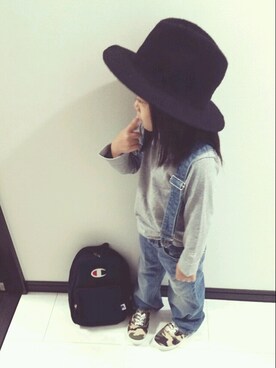 「ハットコーデ」｜NONさん（キッズ・100cm）の秋コーディネート