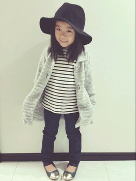 「ハットコーデ」｜NONさん（キッズ・100cm）の秋コーディネート