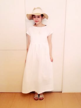 「non-sens（ノンサンス）のアイテム（帽子）」を使った、sayaさん（レディース・160cm）の夏コーディネート