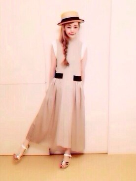 「603（ロクマルサン）のアイテム（帽子）」を使った、sayaさん（レディース・160cm）の夏コーディネート