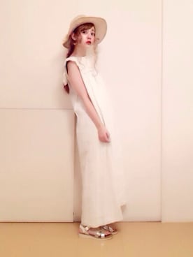 「non-sens（ノンサンス）のアイテム（帽子）」を使った、sayaさん（レディース・160cm）の夏コーディネート