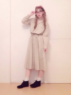 「RORO（ロロ）のアイテム」を使った、sayaさん（レディース・160cm）の秋コーディネート