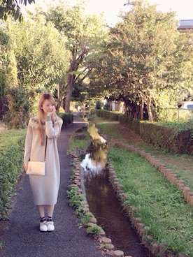 「yuni（ユニ　）のアイテム（ワンピース、グレー系）」を使った、sayaさん（レディース・160cm）の秋コーディネート