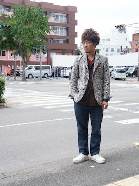 「soe（ソーイ）のアイテム（シャツ/ブラウス）」を使った、correspondanceさん（メンズ・170cm）の夏コーディネート