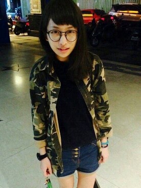 「GLASENSE（グラセンス）のアイテム」を使った、七七さん（レディース・158cm）の秋コーディネート