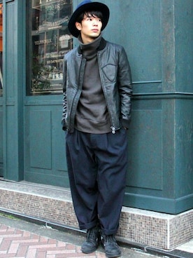 「MEMENTISM（メメントイズム）のアイテム」を使った、MEMENTISM STAFF2さん（メンズ・170cm）の冬コーディネート