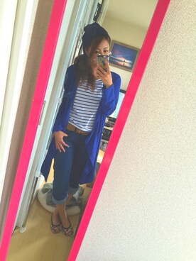 「Honeys（ハニーズ）のアイテム（ニットキャップ/ビーニー）」を使った、Himawariさん（レディース・156cm）の春コーディネート