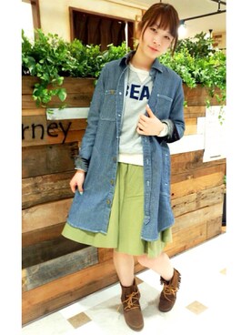 「nappalm（ナップパーム）のアイテム」を使った、♕Yuka♕さん（レディース・162cm）の春コーディネート