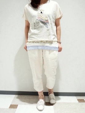 「Wordtrobe（ワードトローブ）のアイテム」を使った、♕Yuka♕さん（レディース・162cm）の春コーディネート