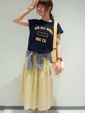 「Wordtrobe（ワードトローブ）のアイテム」を使った、♕Yuka♕さん（レディース・162cm）の春コーディネート