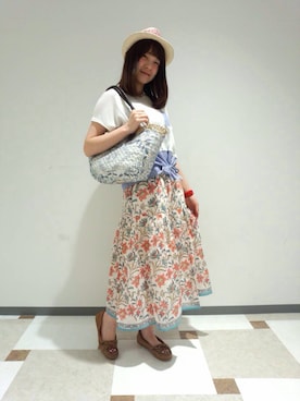 「Wordtrobe（ワードトローブ）のアイテム」を使った、♕Yuka♕さん（レディース・162cm）の夏コーディネート