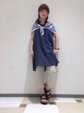 「Wordtrobe（ワードトローブ）のアイテム」を使った、♕Yuka♕さん（レディース・162cm）の夏コーディネート