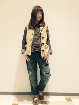 「Wordtrobe（ワードトローブ）のアイテム」を使った、♕Yuka♕さん（レディース・162cm）の秋コーディネート