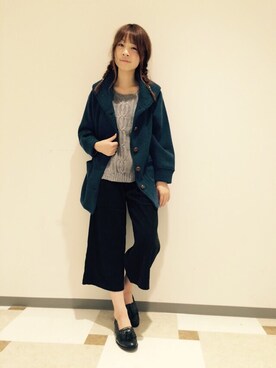 「ドルマン」｜「アイテム（その他アウター）」を使った、♕Yuka♕さん（レディース・162cm）の秋コーディネート