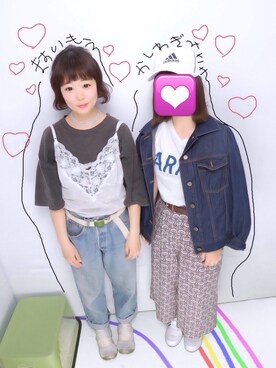 「ショッピング」｜「アイテム（キャミソール）」を使った、moeさん（レディース・151cm）の夏コーディネート