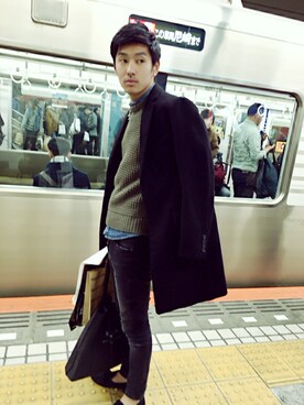 「417 EDIFICE（フォーワンセブンエディフィス）のアイテム（ジャケット/アウター）」を使った、riko.さん（レディース・154cm）の冬コーディネート