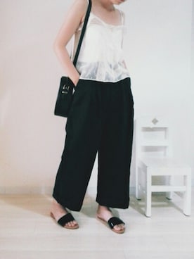 「アイテム（キャミソール、ベージュ系）」を使った、annさん（レディース・153cm）の夏コーディネート