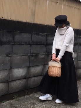 「adidas Originals（アディダスオリジナルス）のadidas originals アディダス stan smith スタンスミス black（スニーカー）」を使った、annさん（レディース・153cm）の秋コーディネート