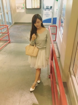 「MICOAMERI（ミコアメリ）のアイテム（シューズ）」を使った、Rita さん（レディース・156cm）の秋コーディネート