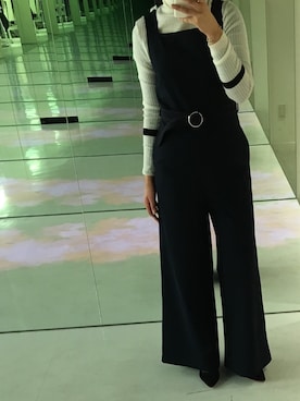 「OPENING CEREMONY（オープニングセレモニー）のアイテム（つなぎ/オールインワン）」を使った、Aさん（レディース・162cm）の冬コーディネート